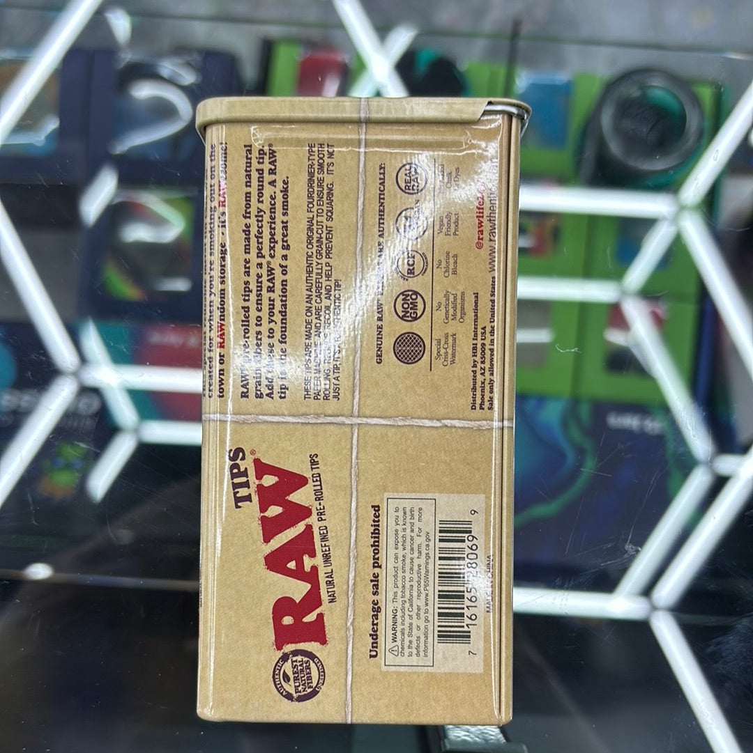 Raw tips 100 tips per tin