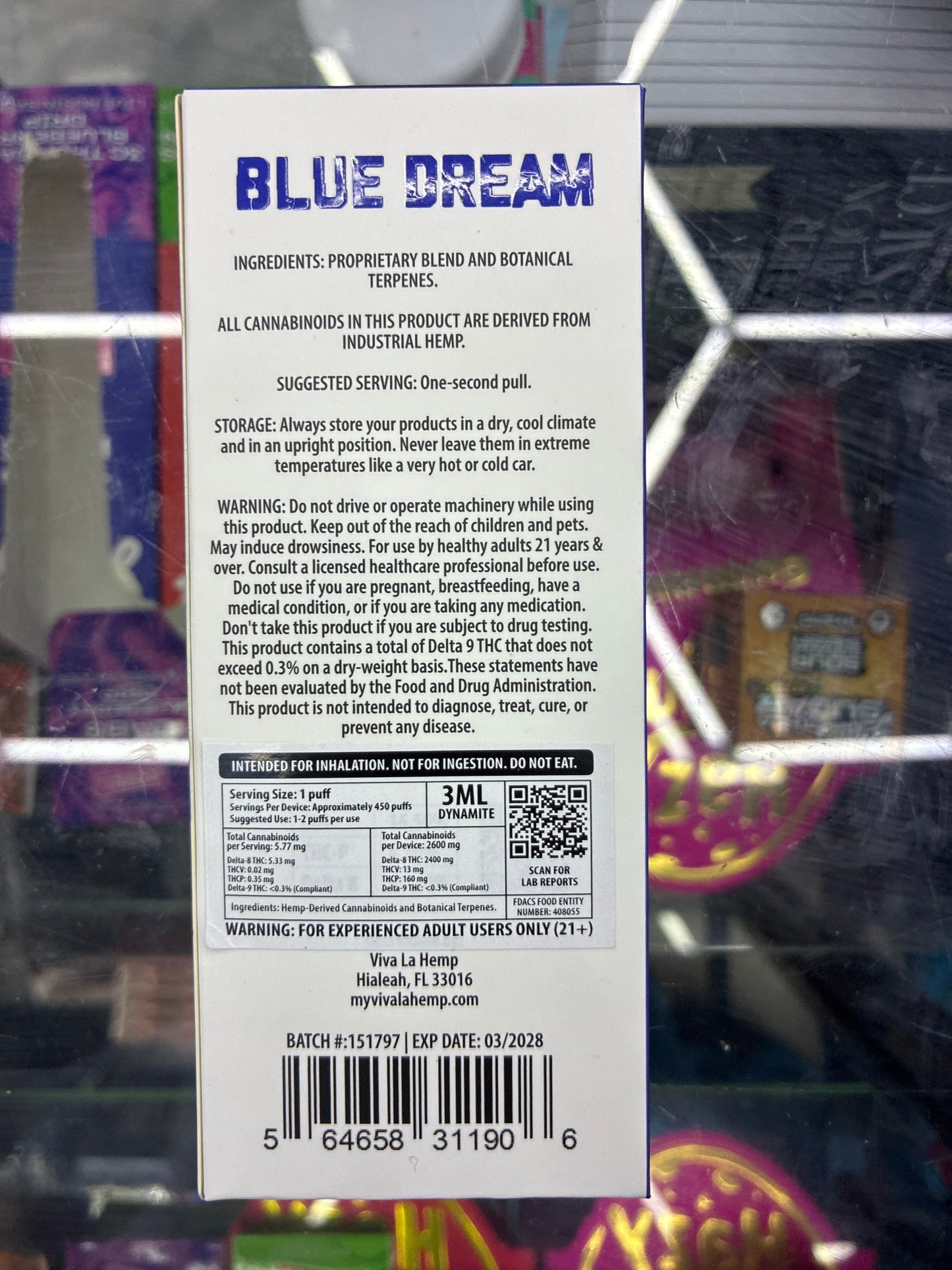 Viva la hemp dynamite blend cb9+thcp+d8 3ml hybrid blue dream