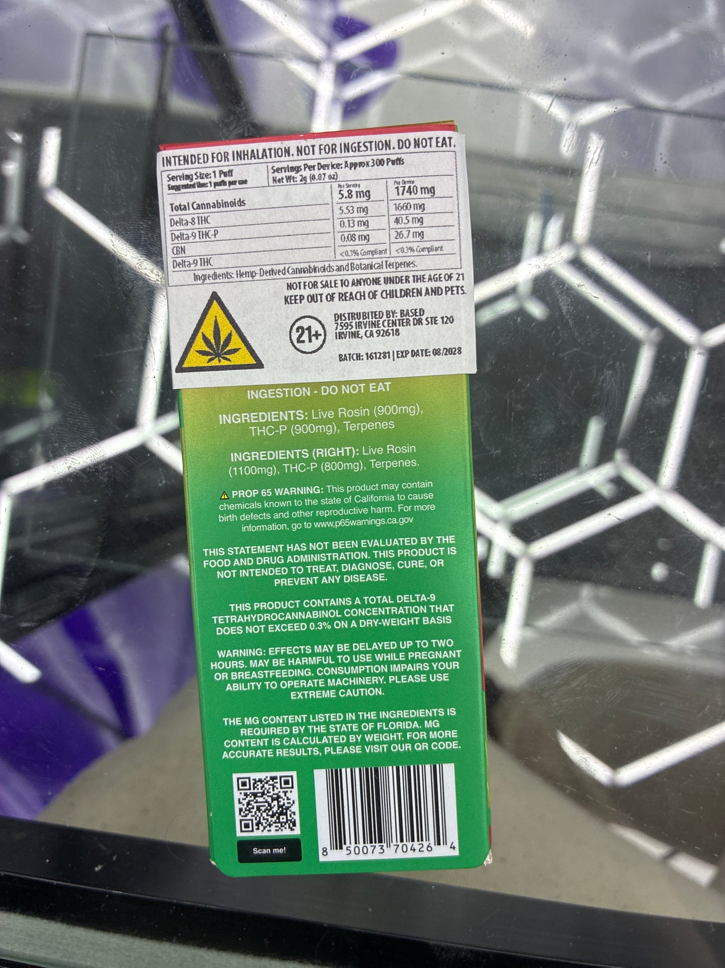 Based 2g live rosin thc-p device apple Betty hybrid