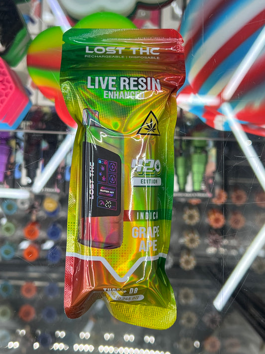 Lost thc live resin enhanced grape ice indica 7.5 G