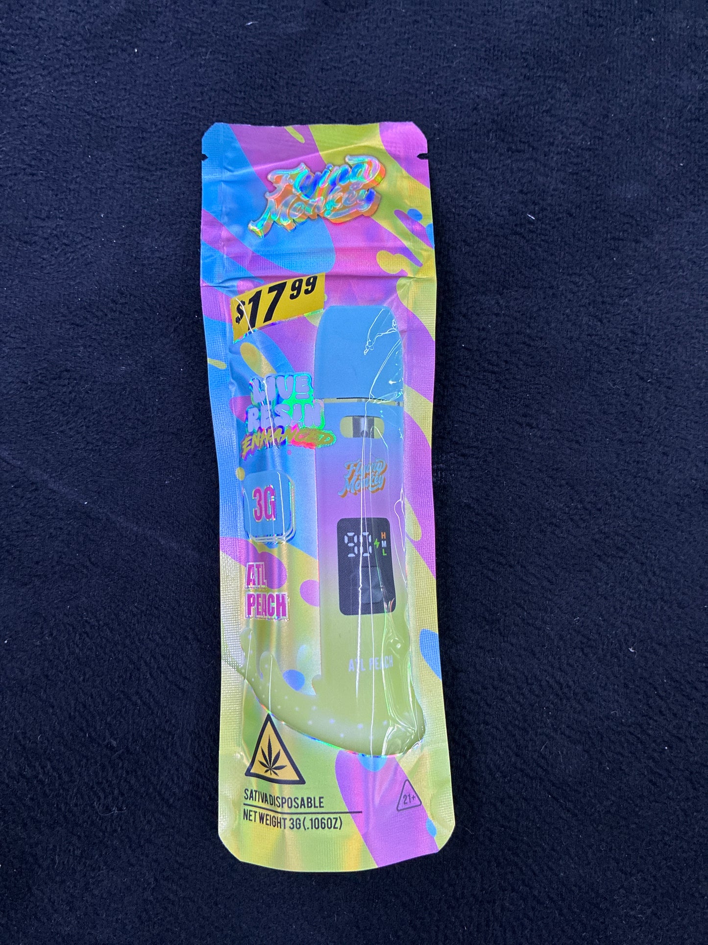 Flying monkey live resin enhanced 3g sativa ATL peach