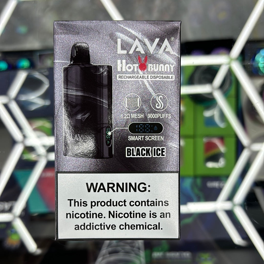 Lava hot bunny 9000 puffs black ice
