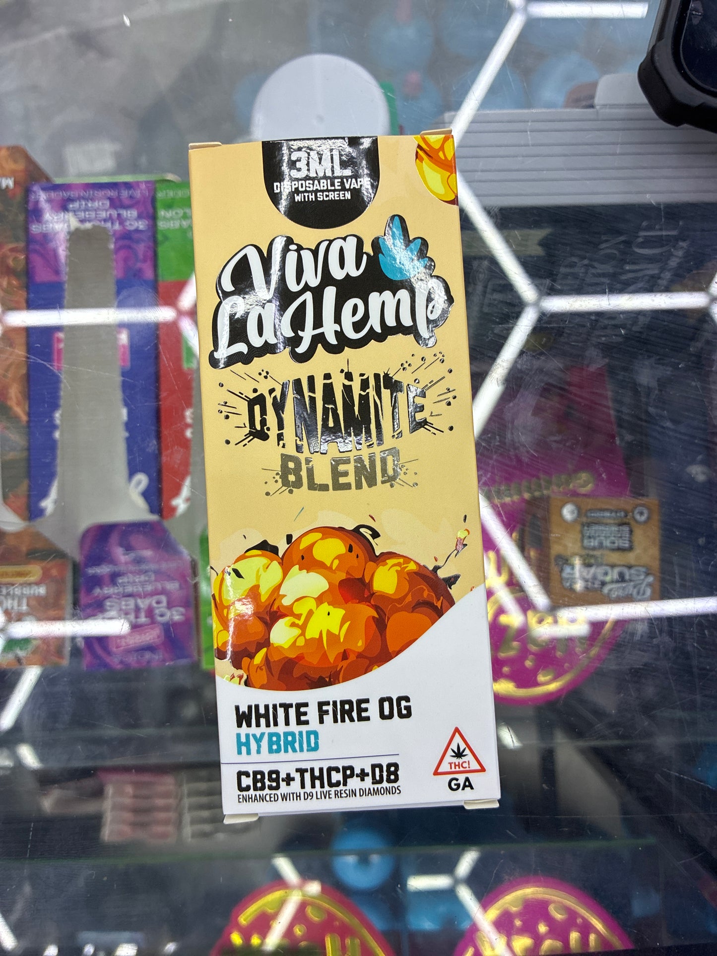 Viva la hemp dynamite blend cb9+thcp+d8 3ml hybrid white fire og