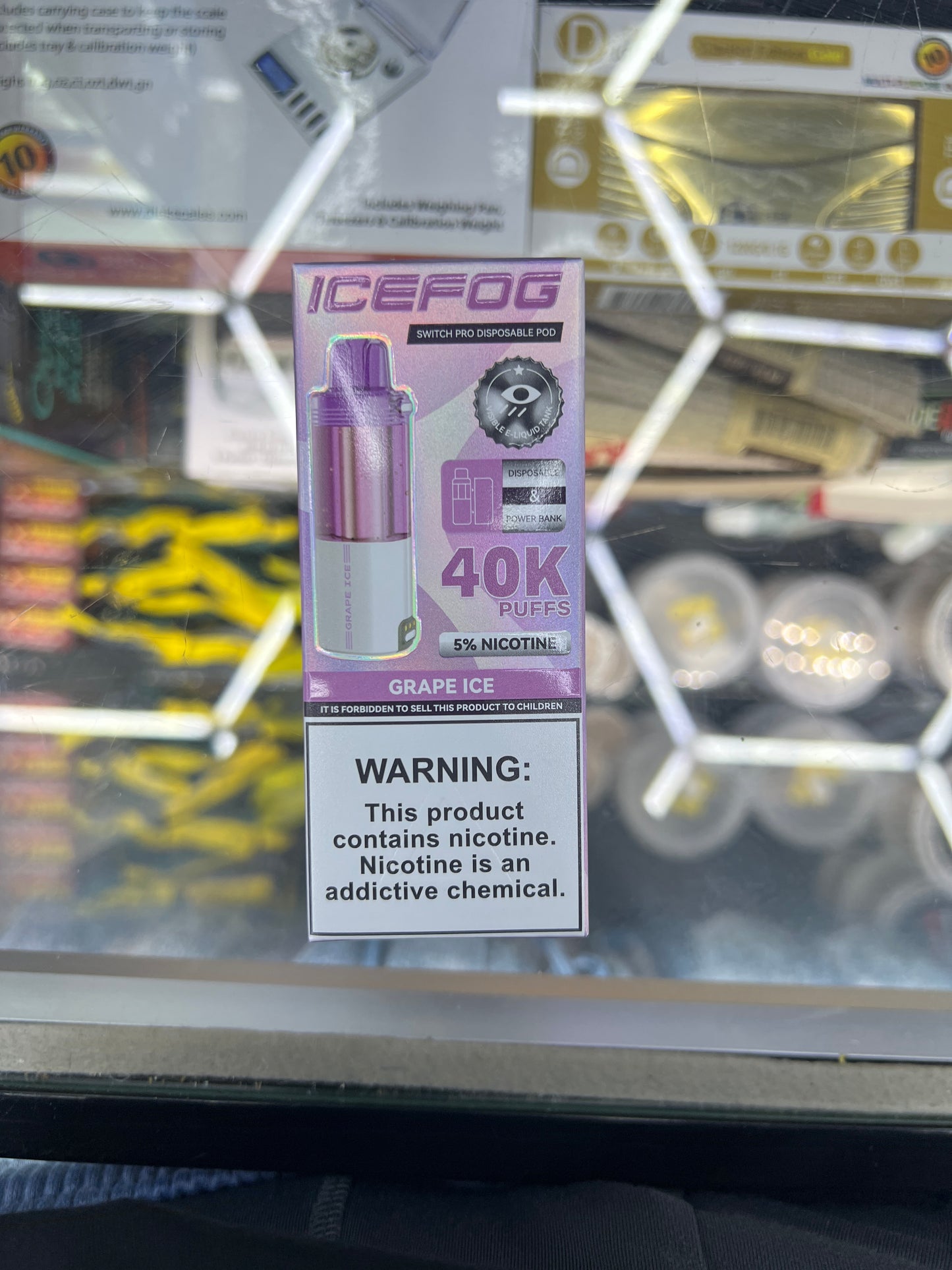 IceFogger switch pro disposable pod 40k puffs grape ice