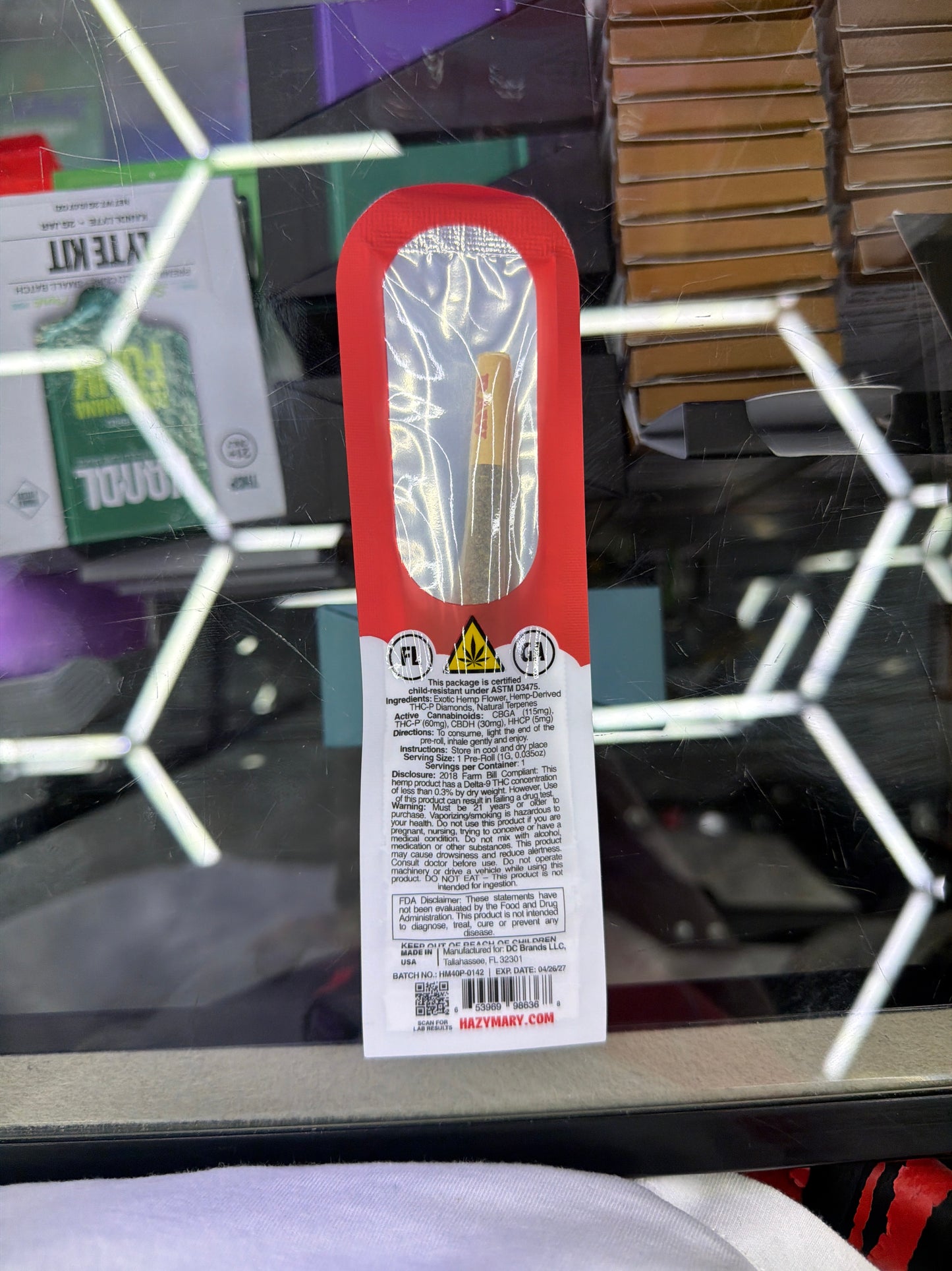 Hazy Mary Delta exotic preroll THCP Diamond infused 1G Royal Louis indica