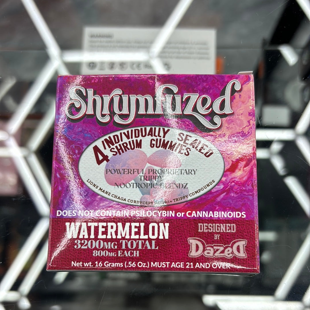 Shrumfuzed 4pack watermelon shroom gummies
