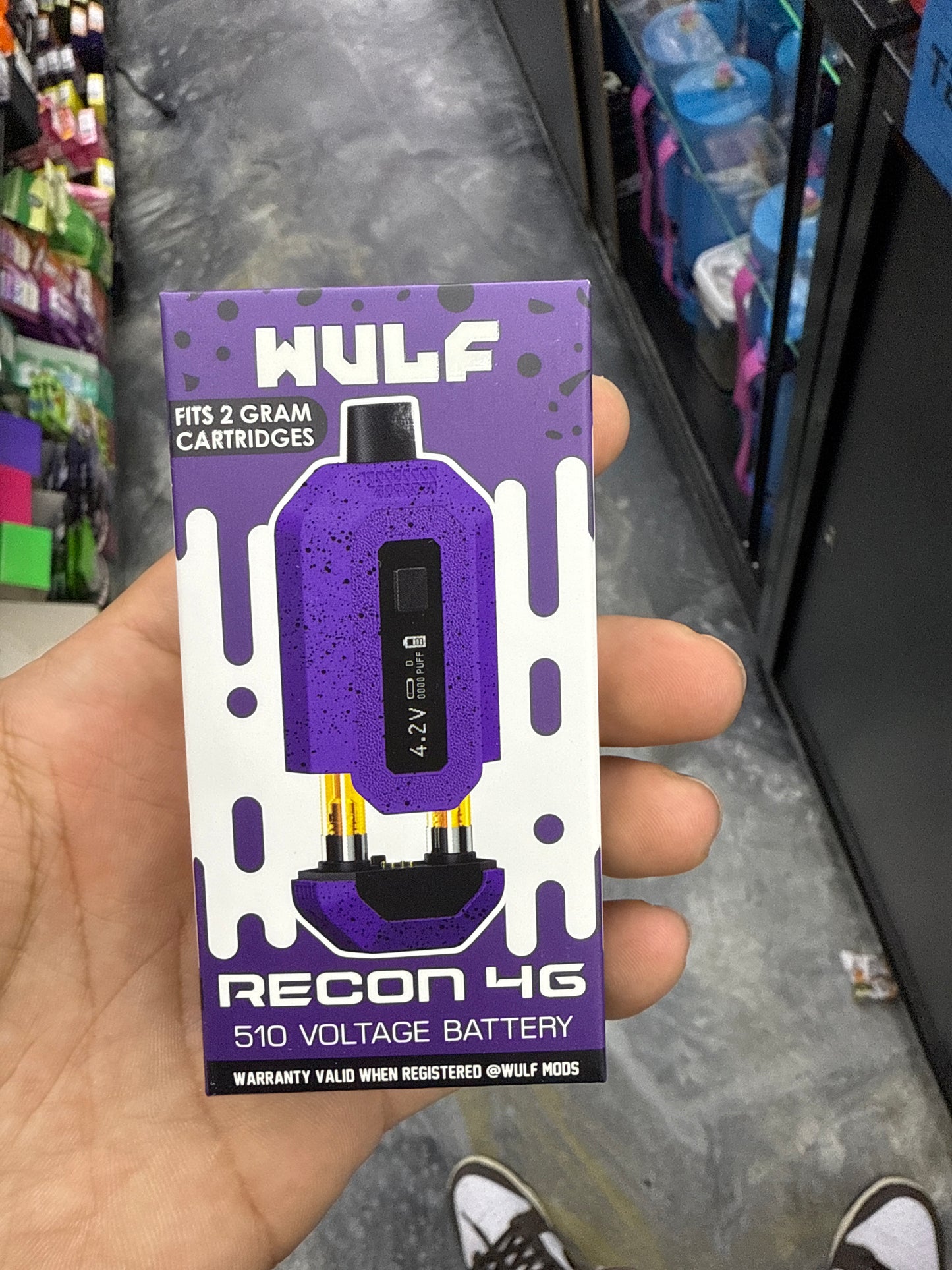 Wulf recon 4g 510 voltage battery fits 2 g cartridges