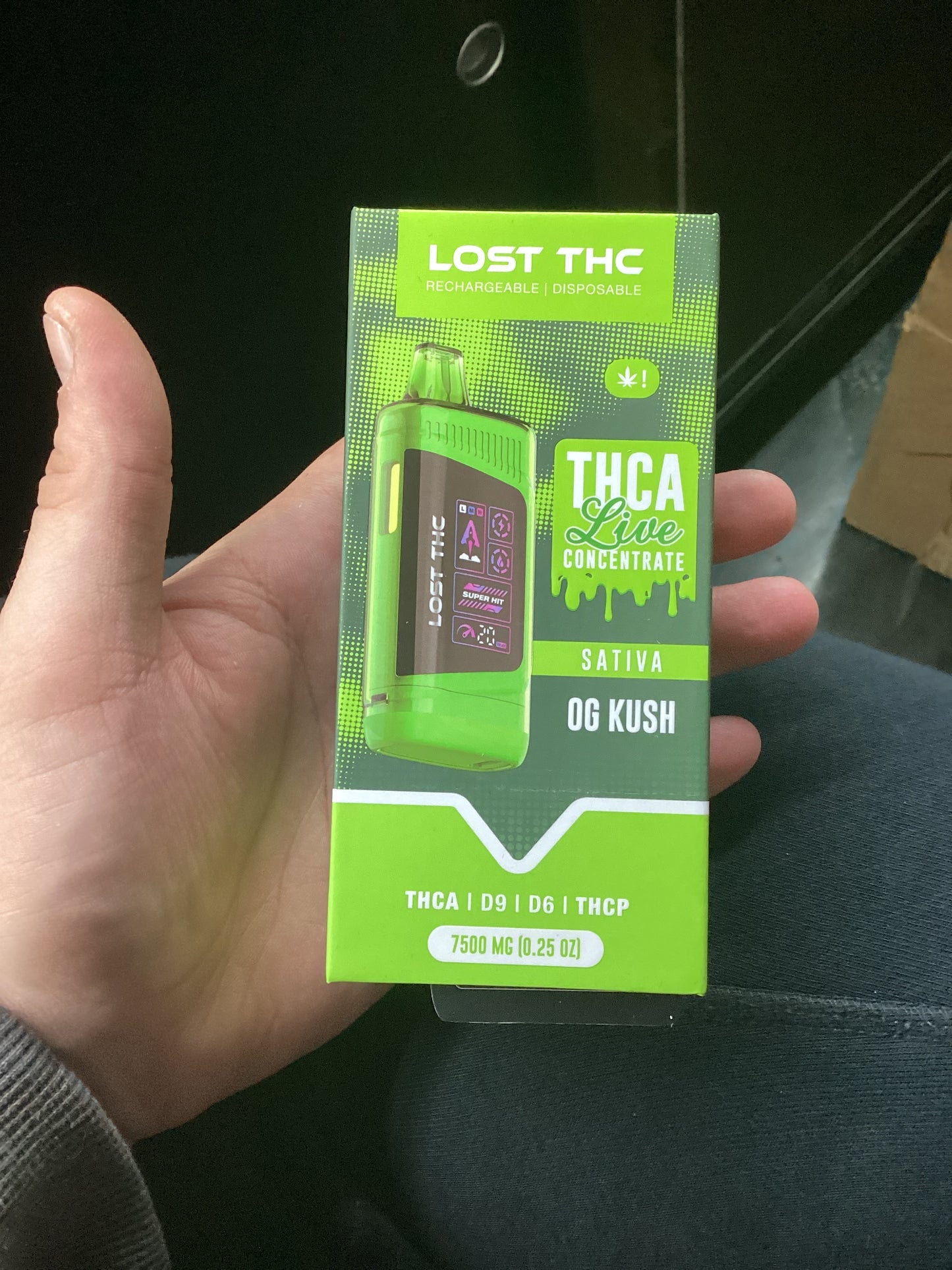Lost thc thca live concentrate 7.5g og kush sativa