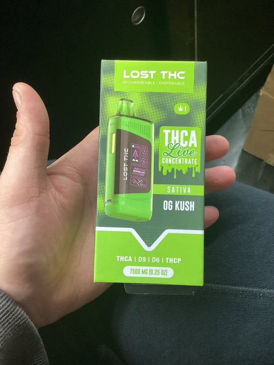 Lost thc thca live concentrate 7.5g og kush sativa