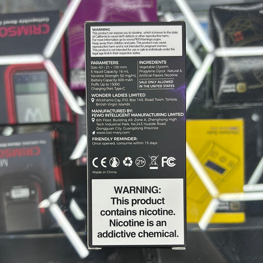 Lost Mary 15,000 puffs summer grape