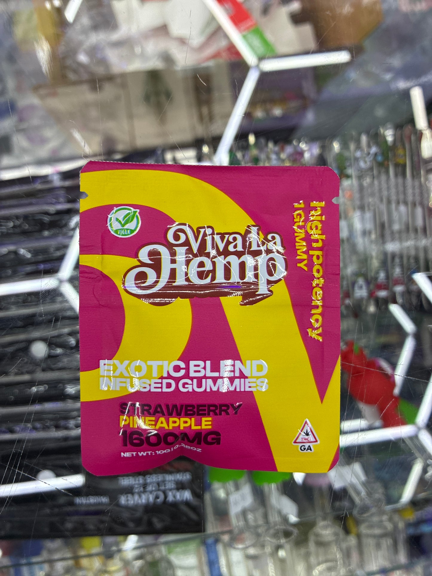 Viva la hemp exotic blend infused gummies strawberry pineapple 1600mg