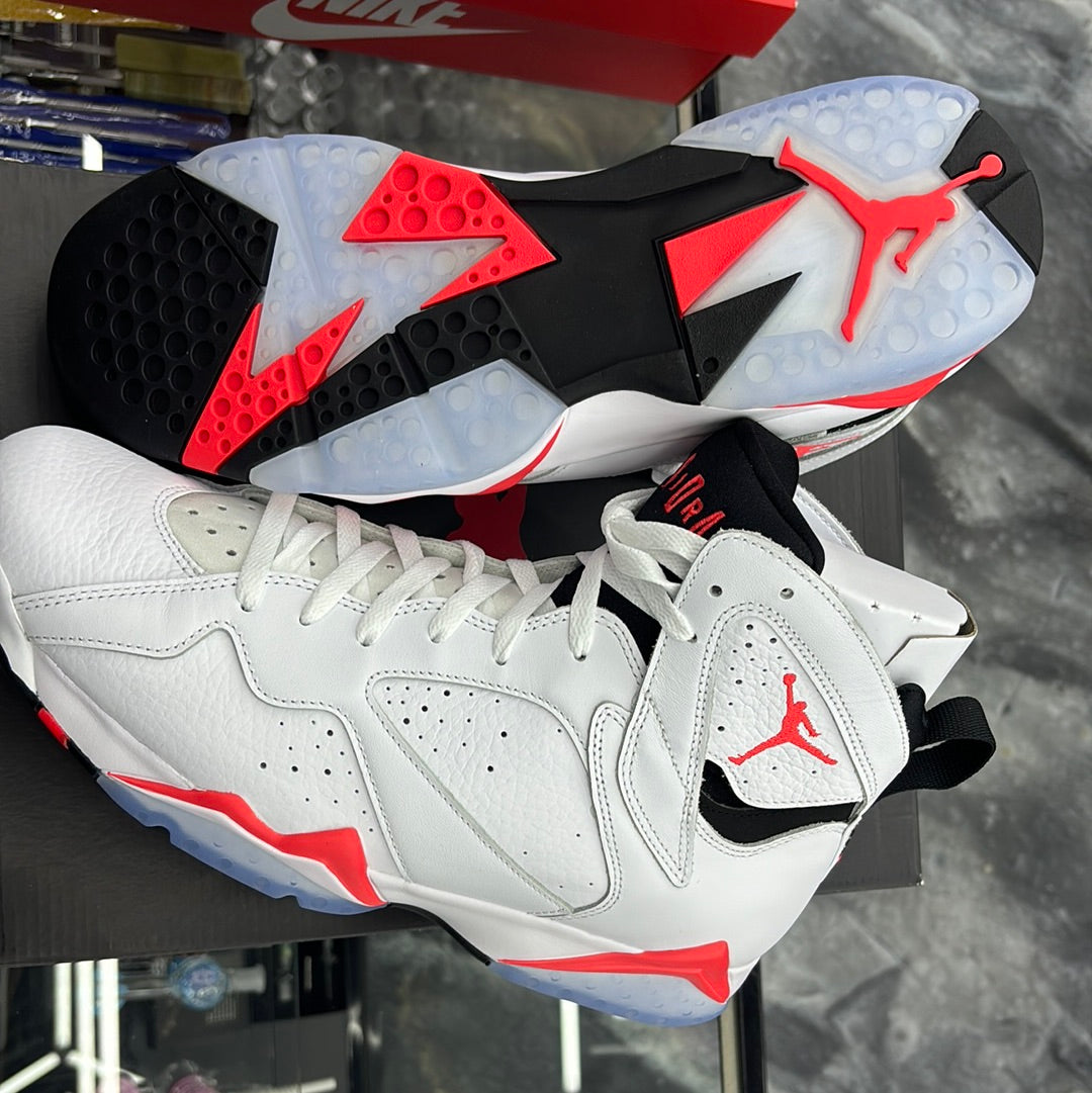 Air Jordan seven retro white/Crimson – Black Blanco/Noir size 13m