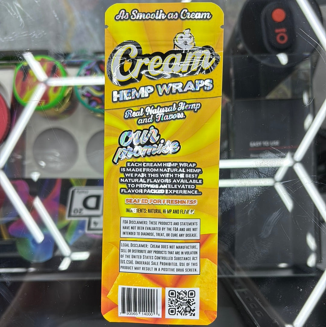 Cream premium hemp wraps mango smoothie