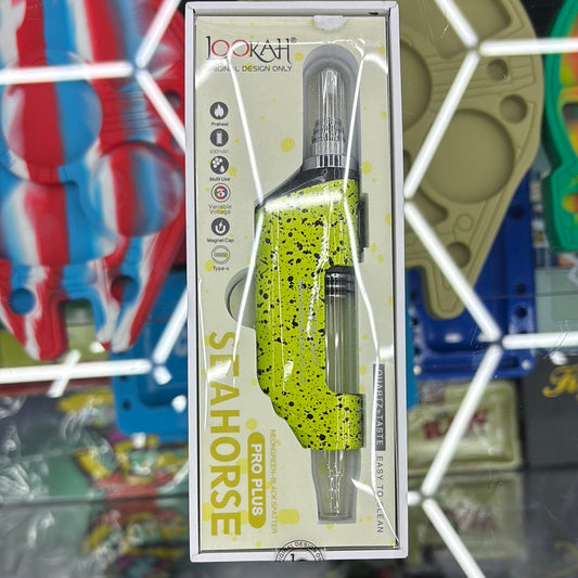 Lookah seahorse pro plus yellow $ black splattered dots