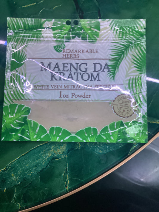 Remarkable herbs, maeng da Kratom , white vein mitragyna speciosa 1oz powder