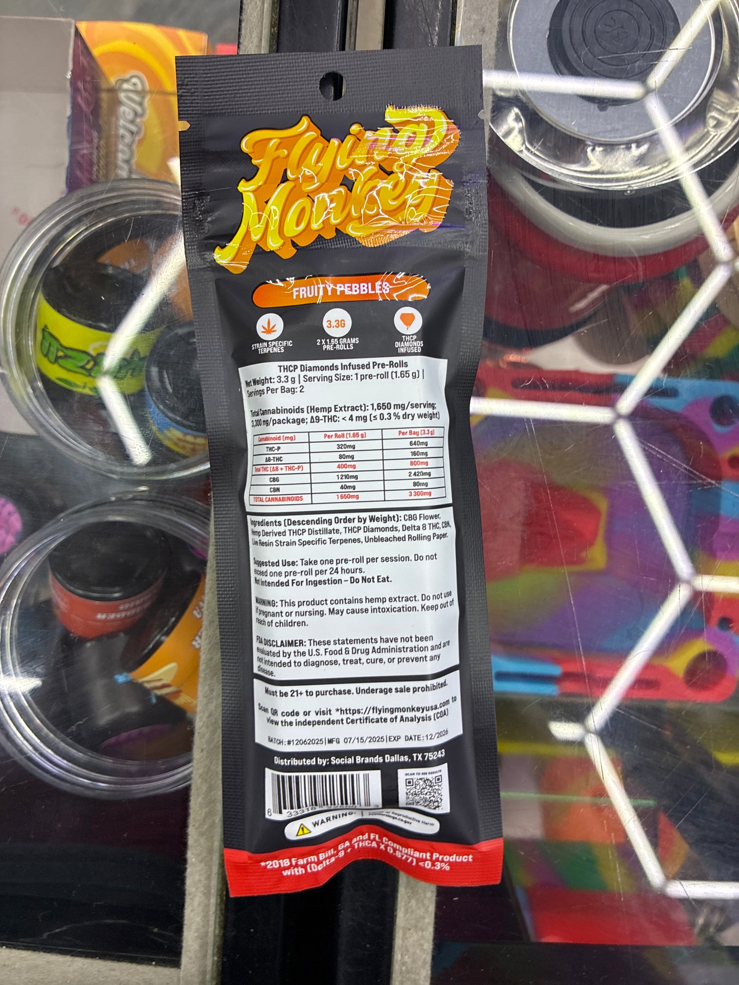 Flying monkey gold rosin enhanced fruity pebbles hybrid