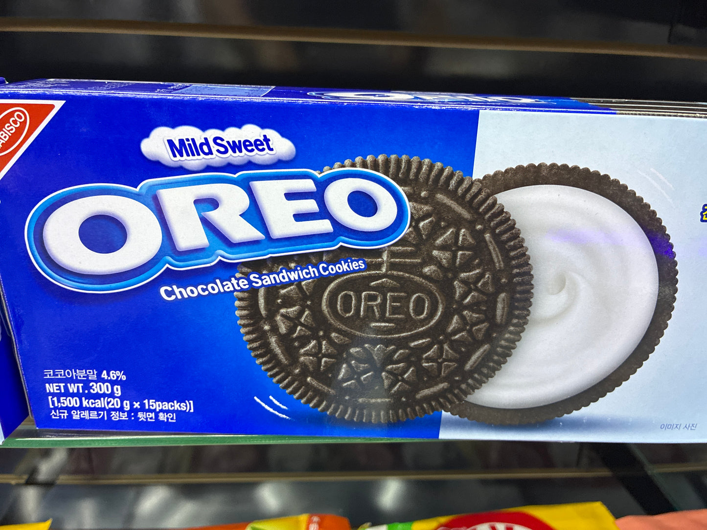 Oreo choclate sandwich cookies vanilla crème 300g