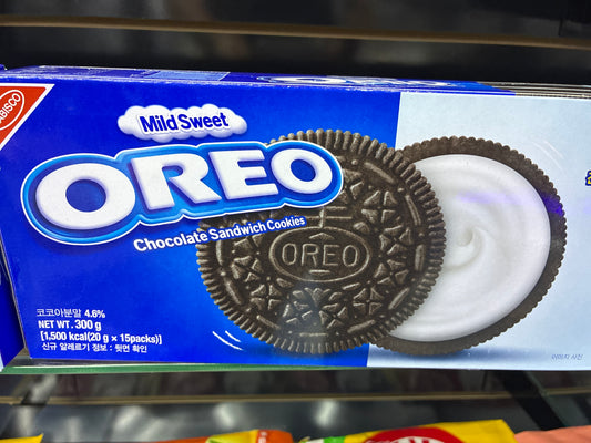 Oreo choclate sandwich cookies vanilla crème 300g