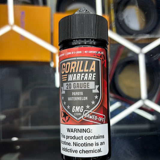 Gorilla warfare, 20 gauge papaya, watermelon 6 MG