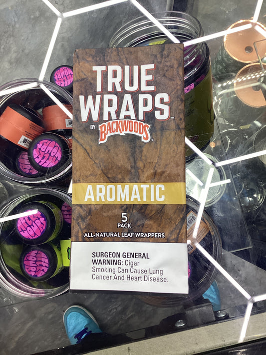 Backwoods true wrap 5 pack all natural leaf wrappers aromatic