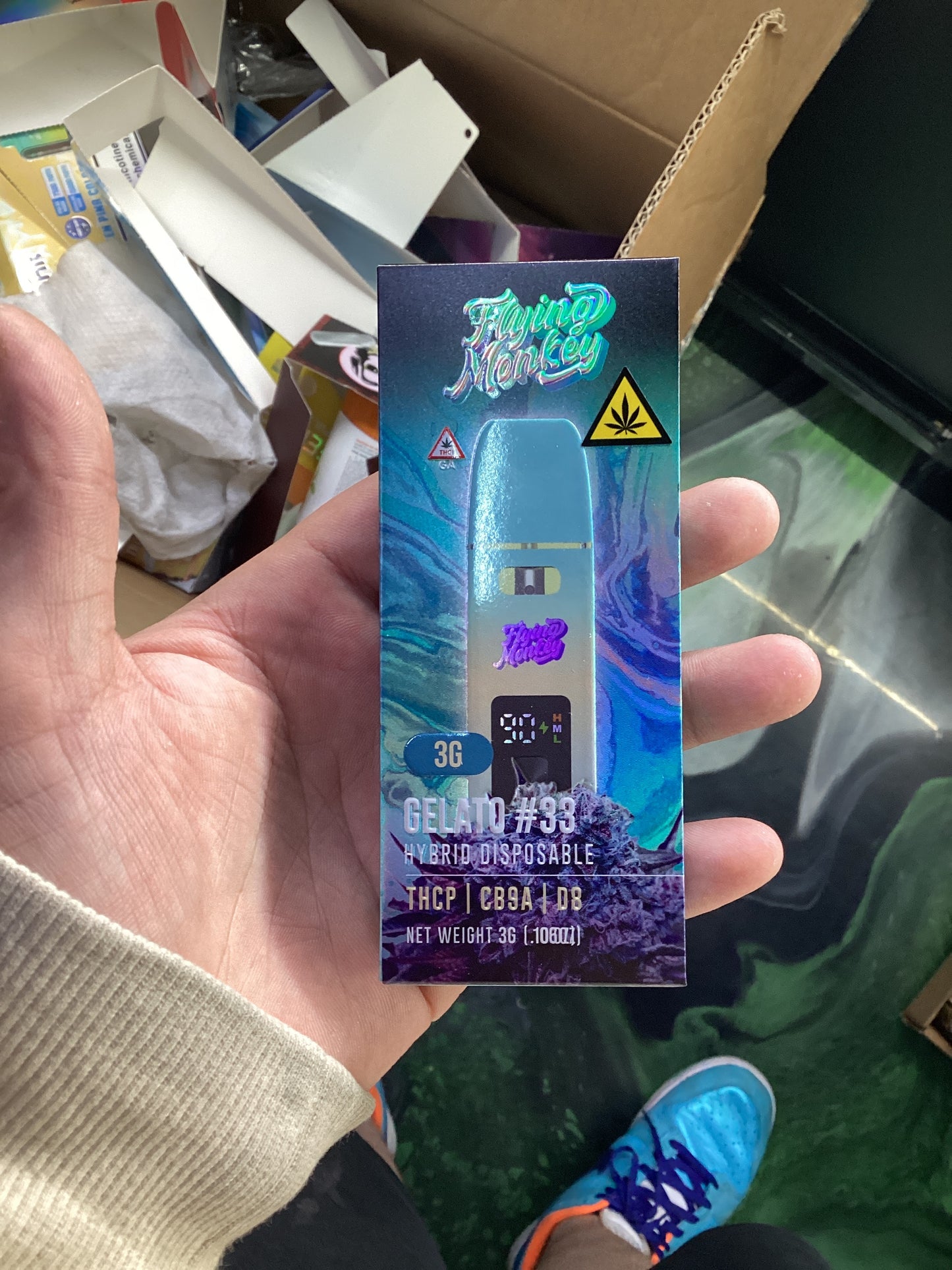 Flying monkey 3g thc p dispo gelato 33# hybrid