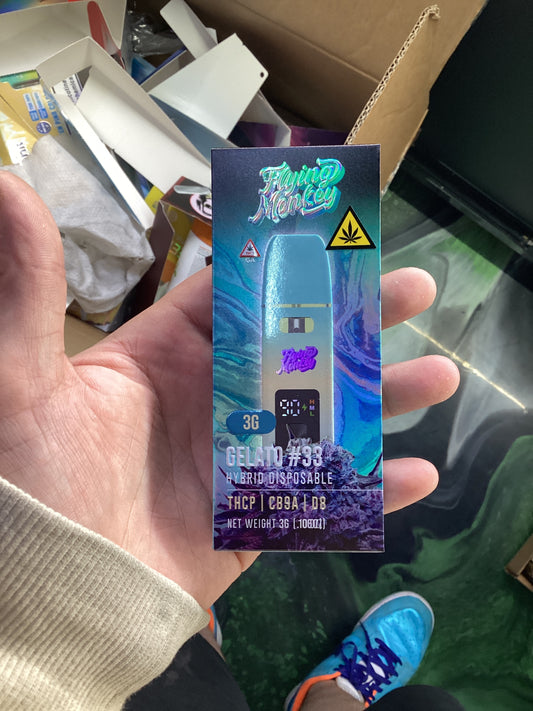 Flying monkey 3g thc p dispo gelato 33# hybrid