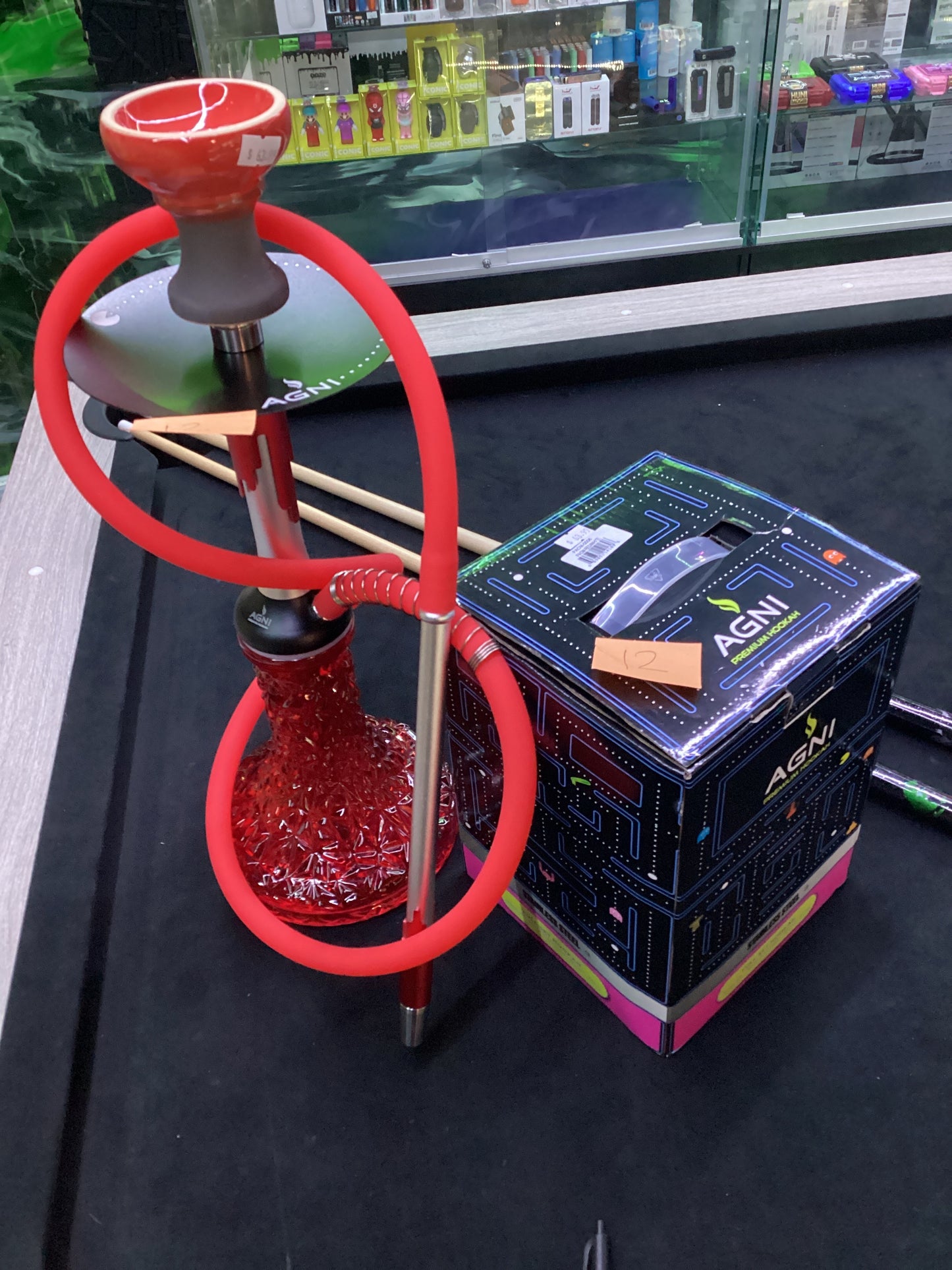 Agni hookah pacman-red/white