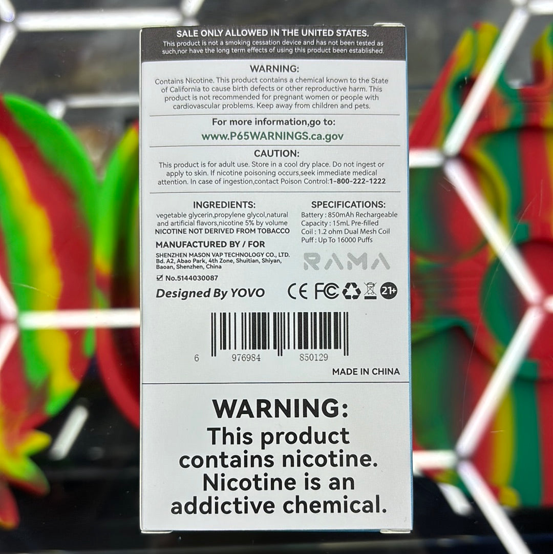 Rama icelandic mint 16,000 puffs