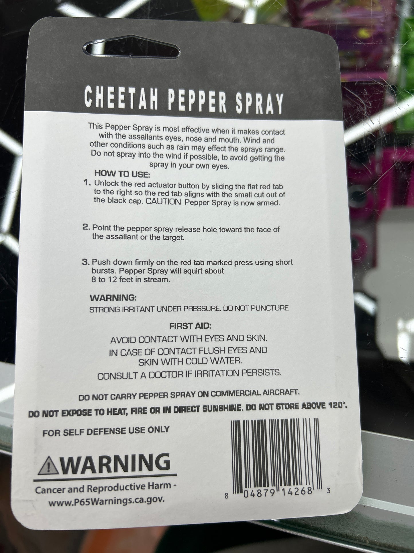 Cheetah Pepper spray defense spray blue ghost