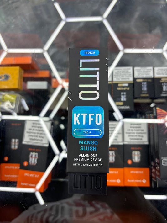 Lotto ktfo thca mango slush indica 2g disposable