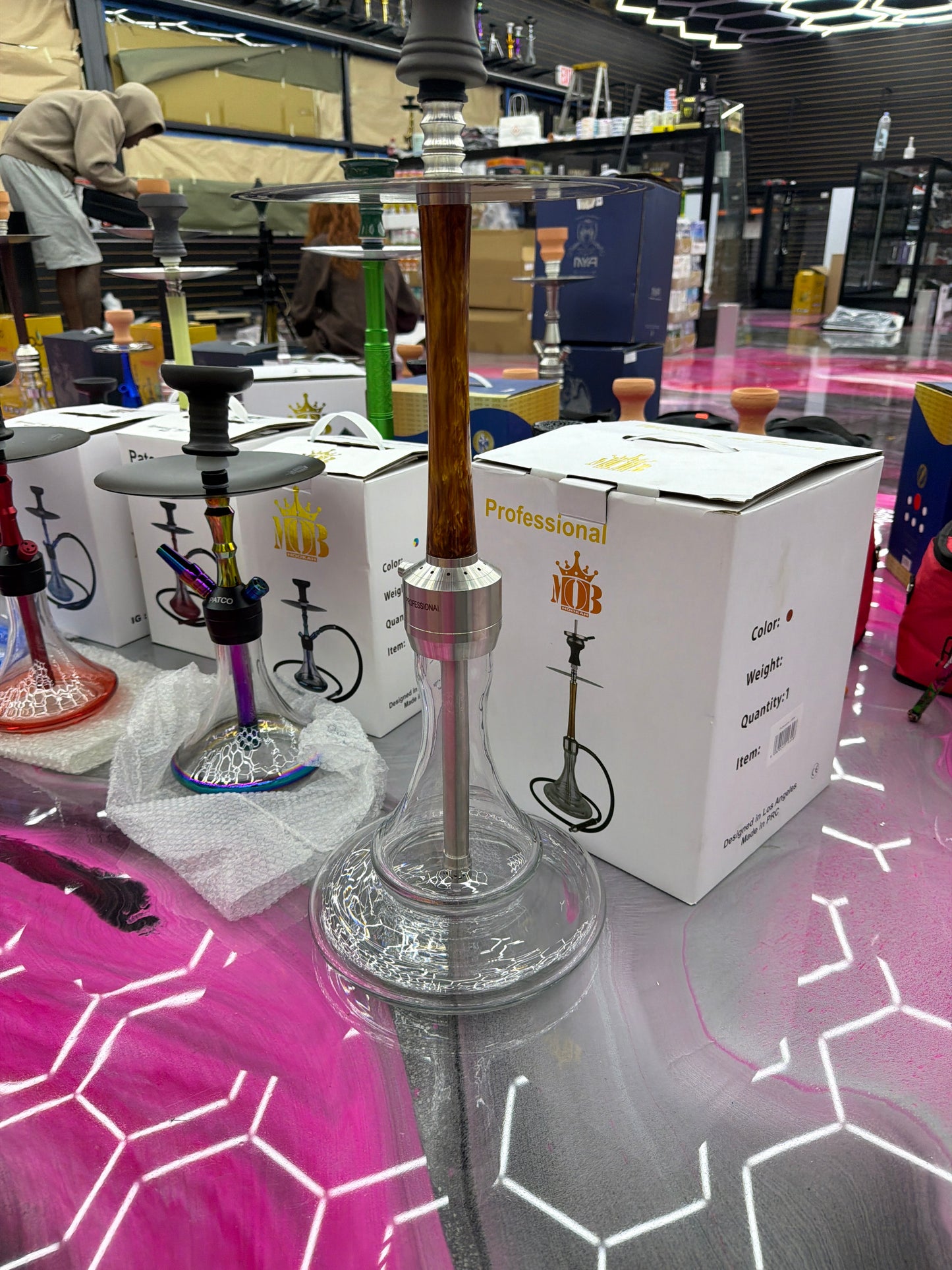 Mob hookah professional hookah 30’ wood