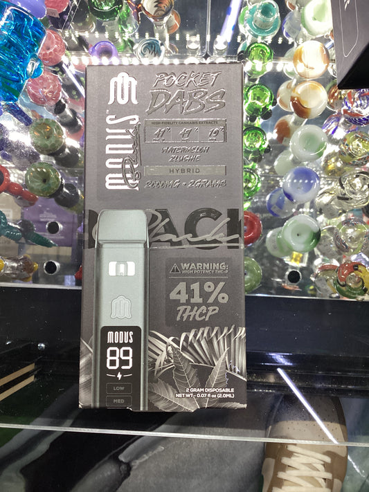 Modus black pocket dabs 2g disposable watermelon zlushhe hybrid