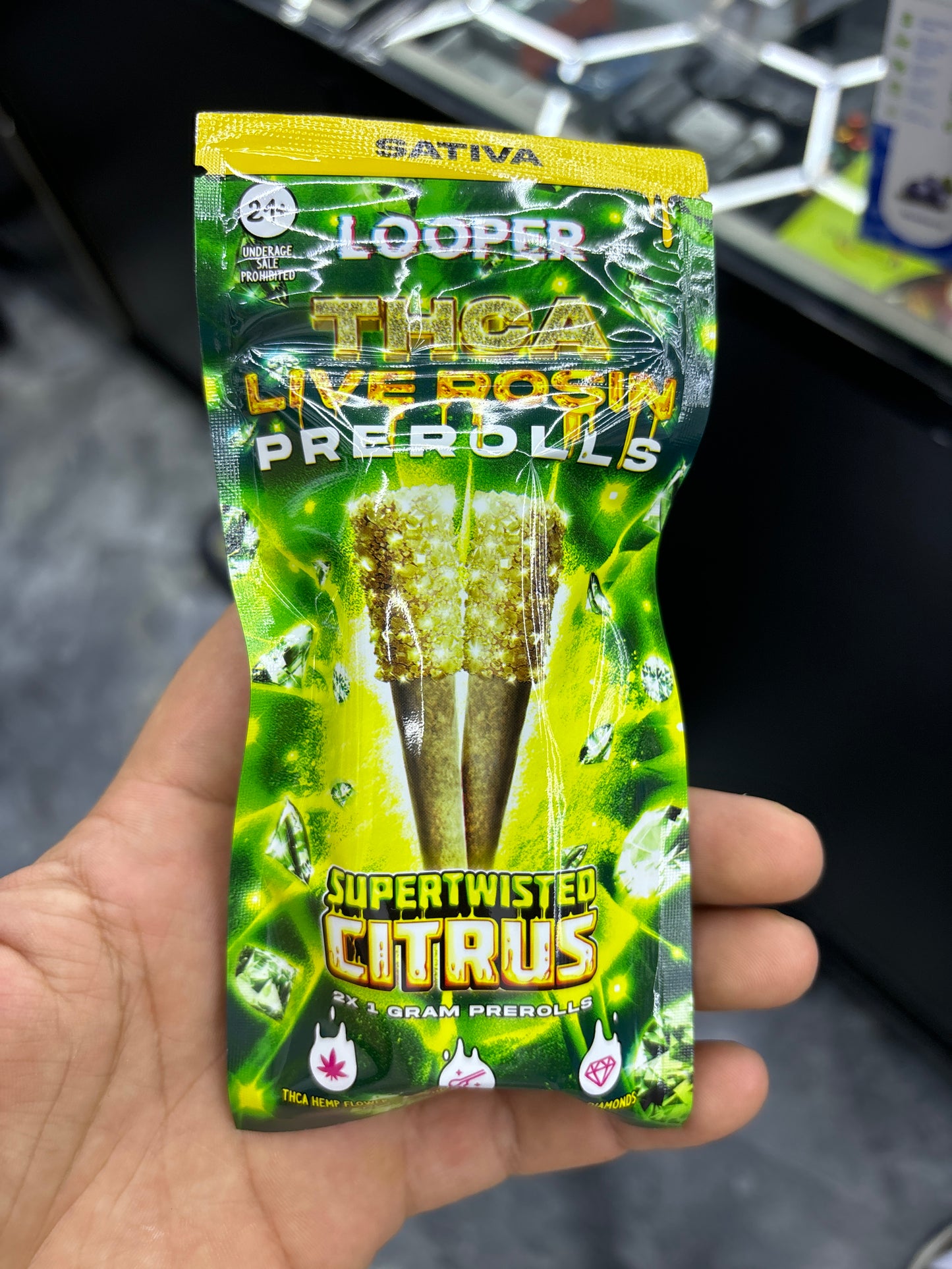 Looper thca live rosin prerolls super twisted citrus sativa