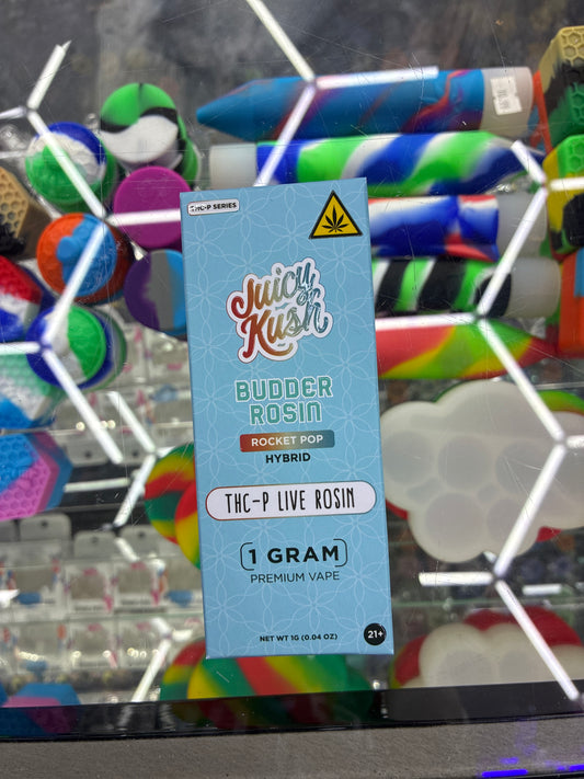 Juicy kush budder rosin 1g vape rocket pop hybrid