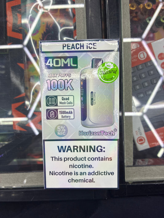HorizonTech 100k Max puffs peach ice