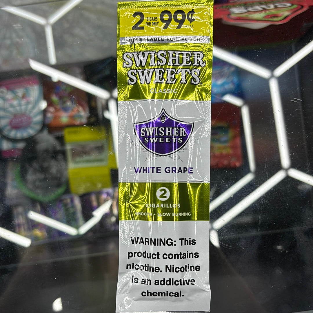 Swisher sweets white grape, cigarillos