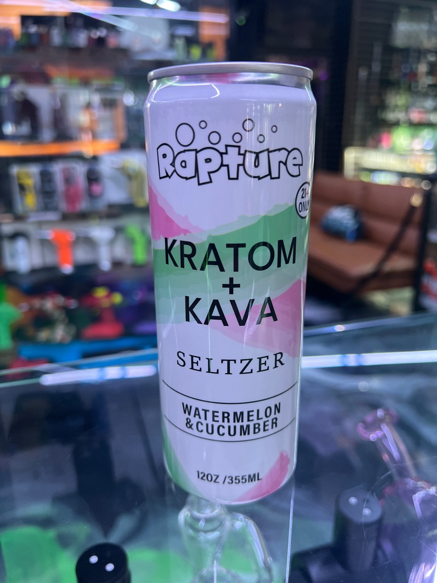 Rapture Kratom+Kava seltzer watermelon cucumber 12oz