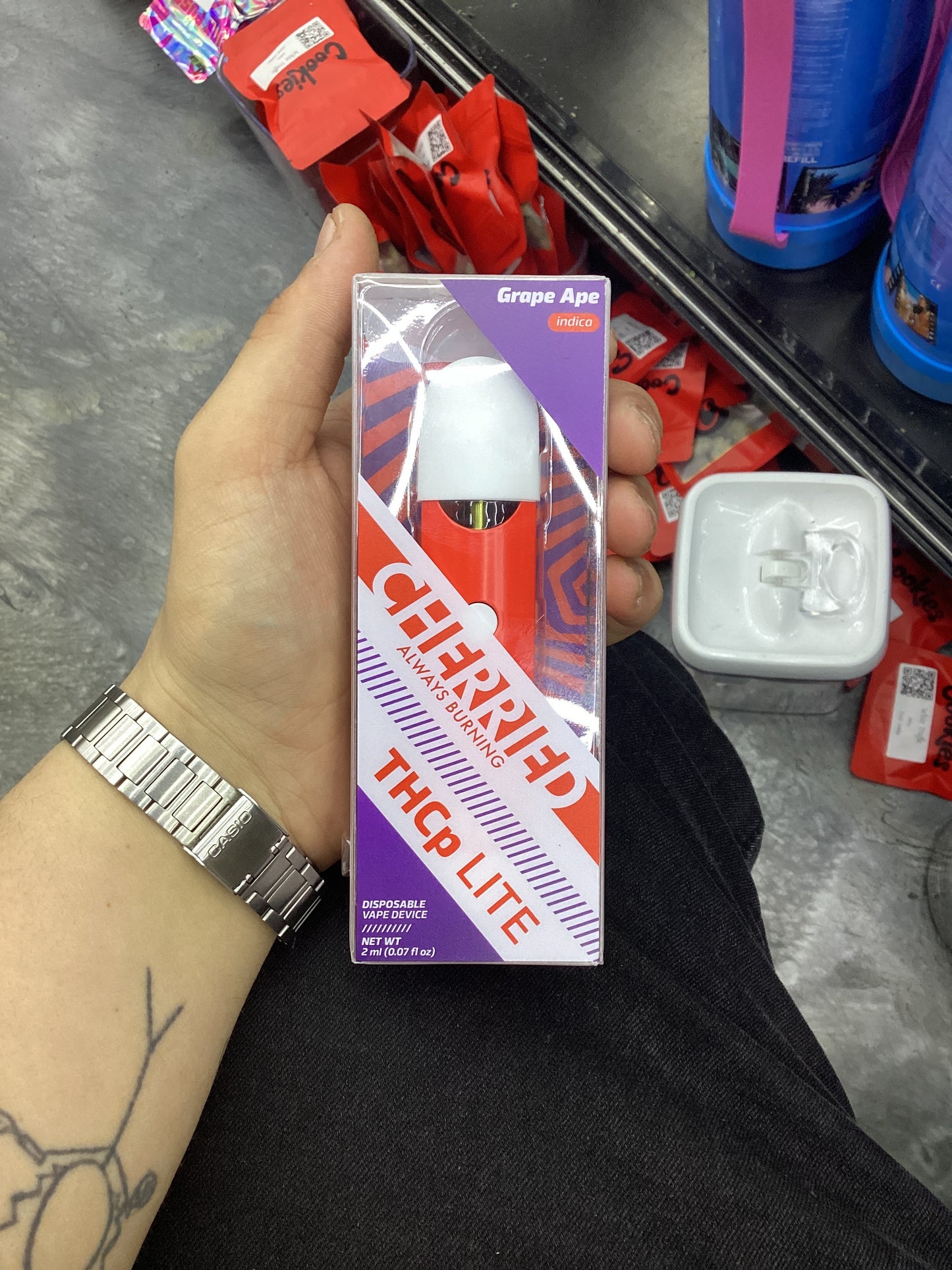 Cherries thcp lite 2g dispo grape ape indica