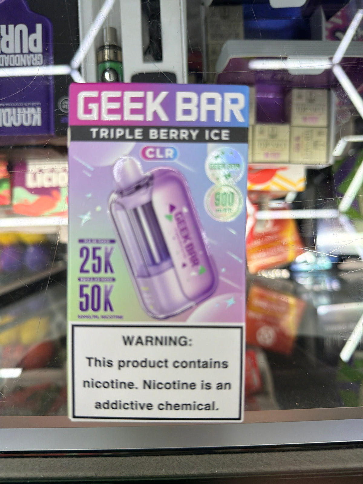 Geekbar clr 50k hits triple berry ice