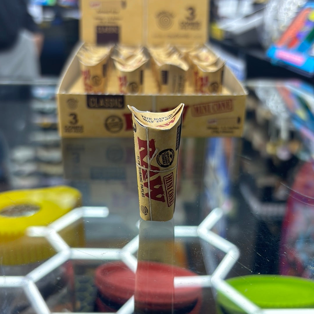 Raw mini cones 3 cones per pack