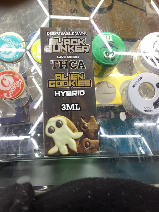 Black bunker live resin alien cookies hybrid 3ml