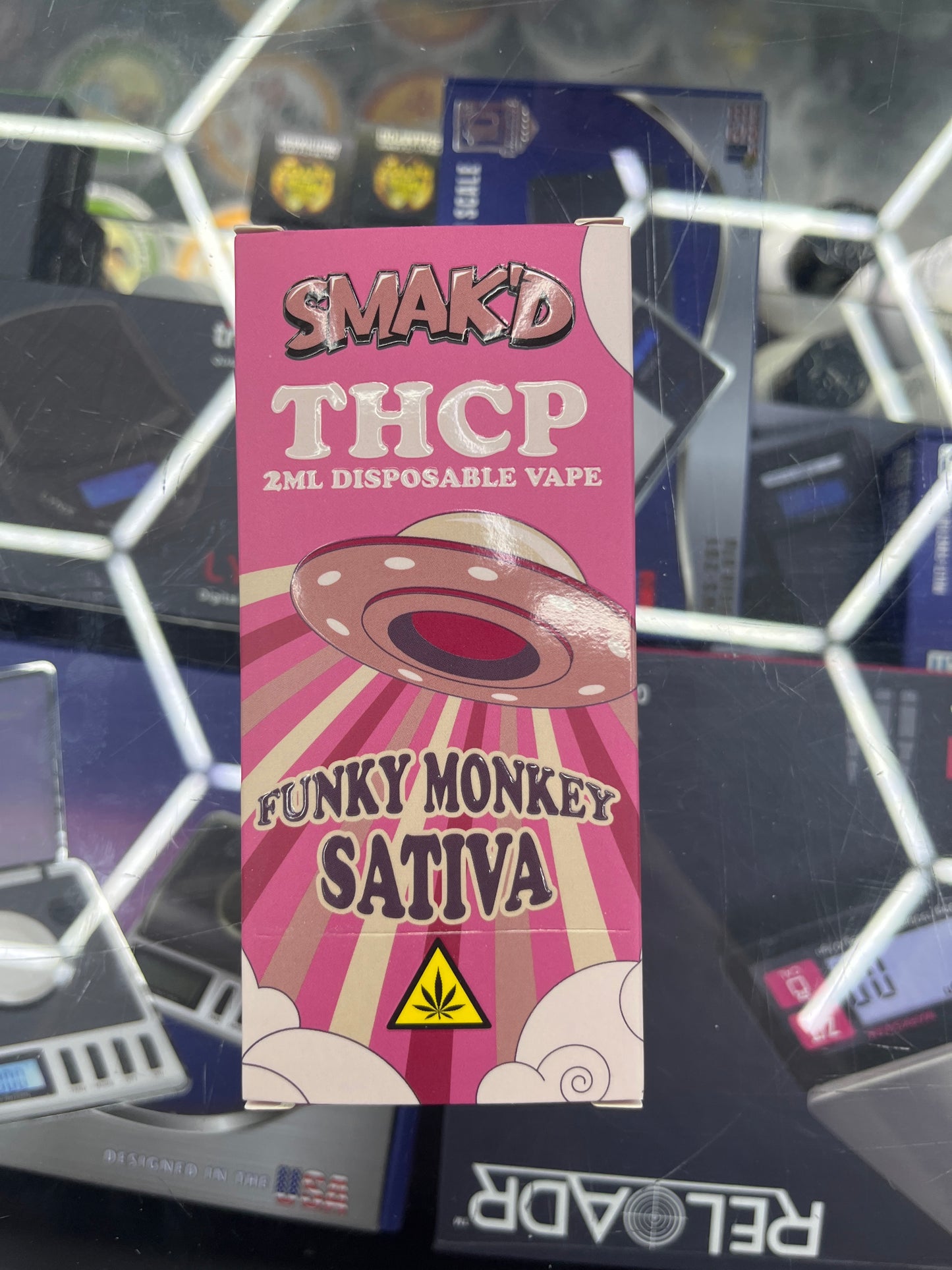 Smak’d thcp 2ml disposable funky monkey sativa
