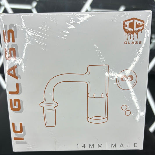 Ic glass Caldwell 14mm male banger with Turnball grabber included