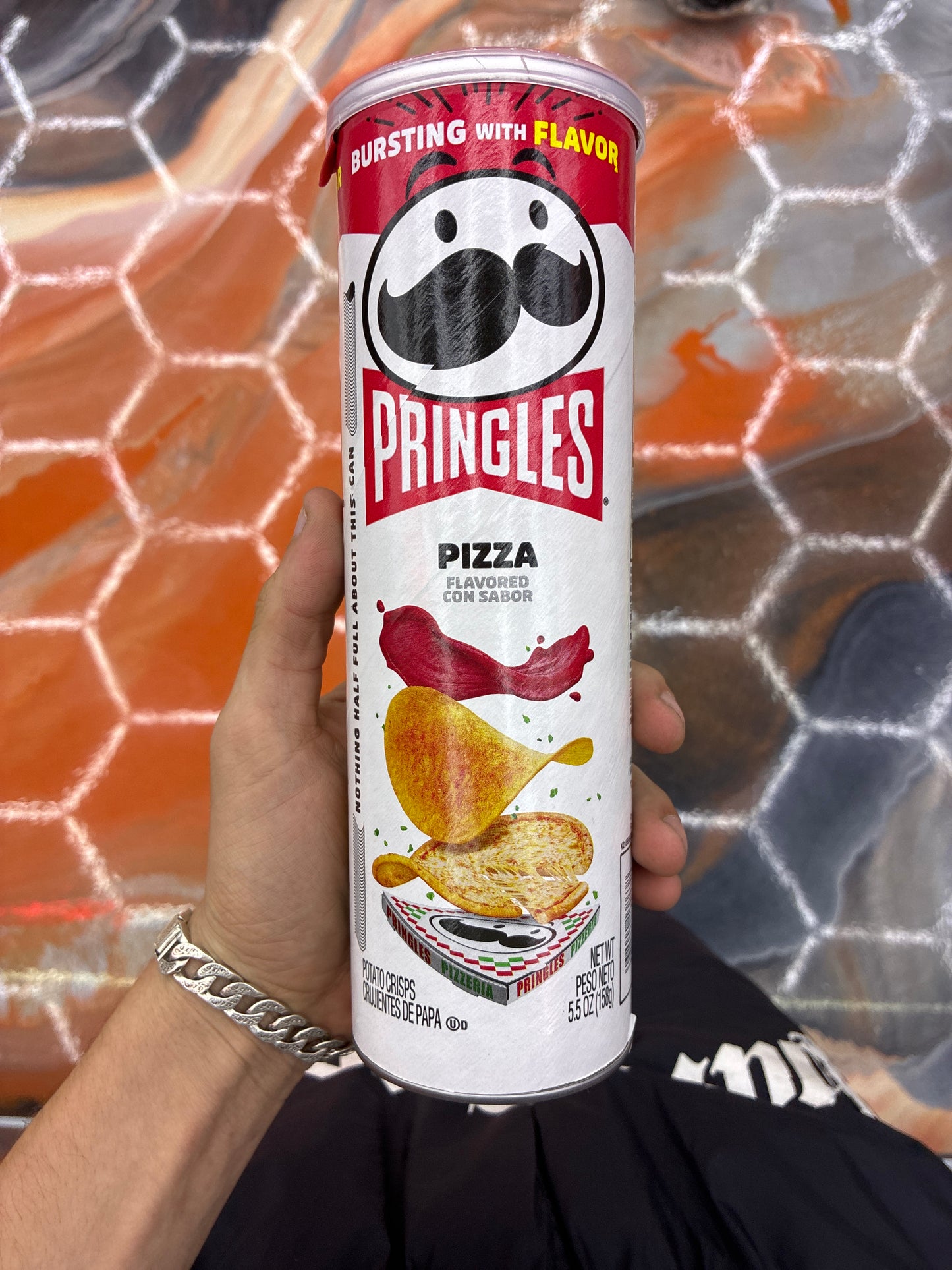 PRINGLES POTATO CRISPS SAFE CAN 5.5OZ | PIZZA