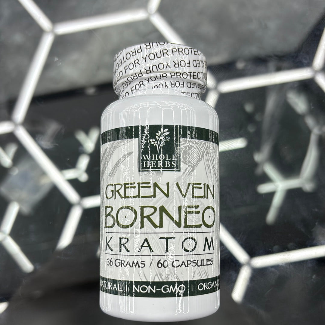 Whole herbs green vein borneo kratom 60caps