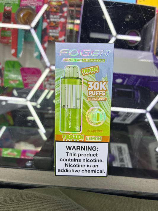 Fogger switch pro disposable pod 30k puffs frozen lemon