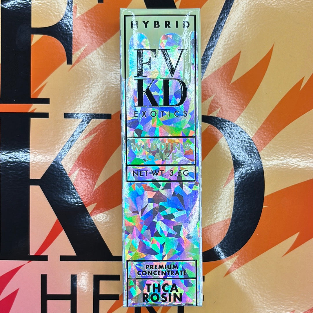 Fvkd exotics wedding cake , 3.5G hybrid THCA rosin
