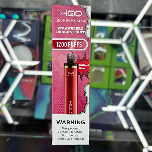 HQD strawberry dragon fruit,1200 puffs curvie plus