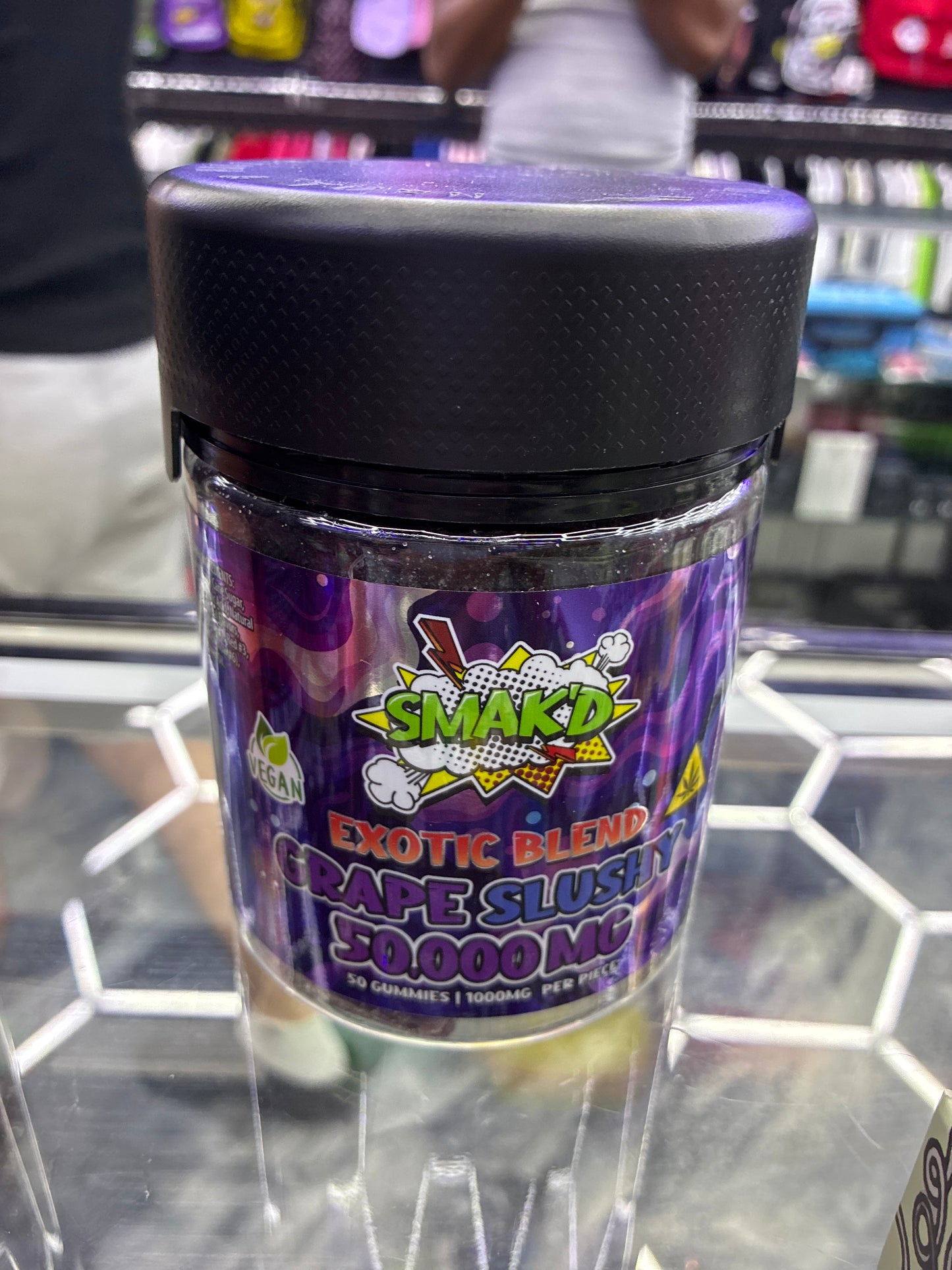 Smack’d gummies exotic blend grape slush 50,000mg 50ct