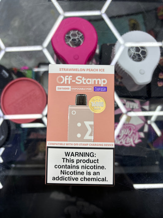 Off stamp pod strawmelon peach ice 16k puffs